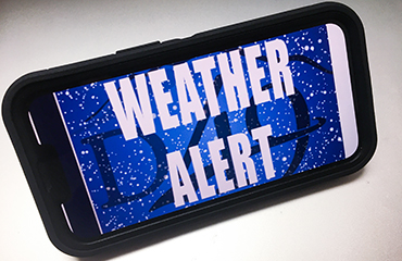  Weather alert on cell phone